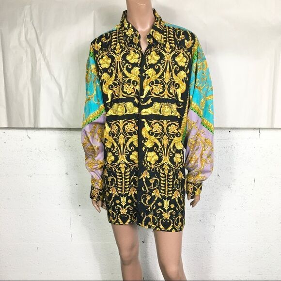 Versus Gianni Versace Lion Logo buttoned Shirt 50 - Picture 3 of 9